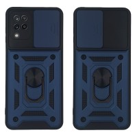 Θήκη Ring Armor CamPro Sonique για Samsung Galaxy A12 Μπλέ