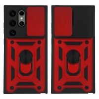 Θήκη Ring Armor CamPro Sonique για Samsung Galaxy S24 Ultra Κόκκινο