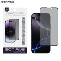 Privacy Glass Sonique Premium Series HD Full Cover 9H Apple iPhone 16 Pro Max Μαύρο