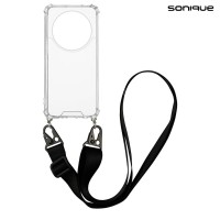 Θήκη Σιλικόνης με Strap Sonique Armor Clear Honor Magic6 Lite 5G Μαύρο