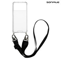 Θήκη Σιλικόνης με Strap Sonique Armor Clear Xiaomi Poco X6 Pro 5G Μαύρο