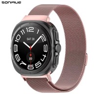Λουράκι Stainless Steel Milanese Classic Sonique για Samsung Galaxy Watch 7 Ultra (47mm) Ροζ Χρυσό