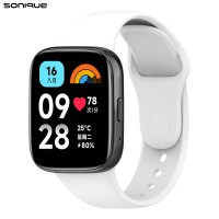 Λουράκι Σιλικόνης Sonique Color για Xiaomi Redmi Watch 3 Active Λευκό