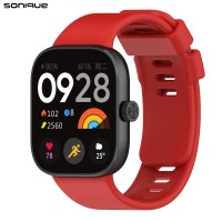 Λουράκι Σιλικόνης Sonique Color για Xiaomi Redmi Watch 4 / Watch 5 / Smart band 8/9 pro Κόκκινο