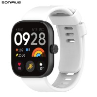 Λουράκι Σιλικόνης Sonique Color για Xiaomi Redmi Watch 4 / Watch 5 / Smart band 8/9 pro Λευκό