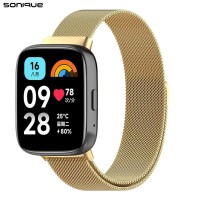 Λουράκι Stainless Steel Milanese Classic Sonique για Xiaomi Redmi Watch 3 Active Χρυσό