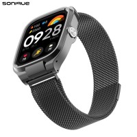 Λουράκι Stainless Steel Milanese Classic Sonique για Xiaomi Redmi Watch 4 / Watch 5 / Smart band 8/9 pro Μαύρο