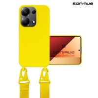 Θήκη Σιλικόνης με Strap CarryHang Sonique Xiaomi Redmi Note 13 Pro 4G / Poco M6 Pro 4G / Redmi Note 14S Κίτρινο