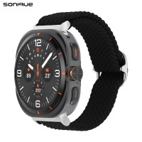 Λουράκι Nylon Braided Loop Band Sonique για Samsung Galaxy Watch 7 Ultra (47mm) Μαύρο