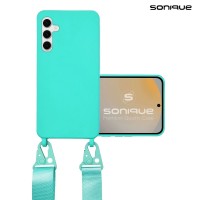 Θήκη Σιλικόνης με Strap CarryHang Sonique Samsung Galaxy S24 FE Γαλάζιο