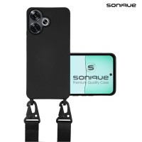 Θήκη Σιλικόνης με Strap CarryHang Sonique Xiaomi Poco F6 5G Μαύρο