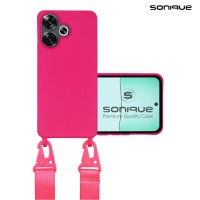 Θήκη Σιλικόνης με Strap CarryHang Sonique Xiaomi Poco F6 5G Φούξια