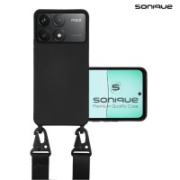 Θήκη Σιλικόνης με Strap CarryHang Sonique Xiaomi Poco F6 Pro 5G Μαύρο