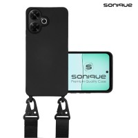 Θήκη Σιλικόνης με Strap CarryHang Sonique Xiaomi Redmi 13 4G / Poco M6 4G Μαύρο