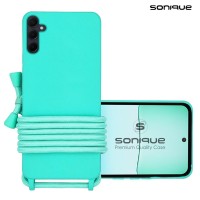 Θήκη Σιλικόνης με Κορδόνι CarryHang Sonique Samsung Galaxy S24 FE Γαλάζιο