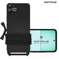 Θήκη Σιλικόνης με Κορδόνι CarryHang Sonique Xiaomi Poco F6 5G Μαύρο