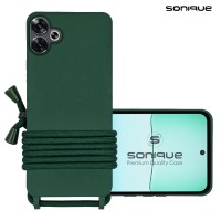Θήκη Σιλικόνης με Κορδόνι CarryHang Sonique Xiaomi Poco F6 5G Πράσινο Σκούρο