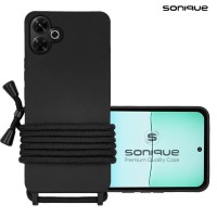 Θήκη Σιλικόνης με Κορδόνι CarryHang Sonique Xiaomi Redmi 13 4G / Poco M6 4G Μαύρο