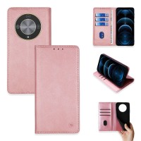 Θήκη Πορτοφόλι Vintage Magnet Wallet Sonique Honor Magic6 Lite 5G Ροζ Χρυσό