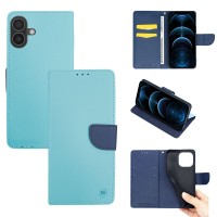 Θήκη Πορτοφόλι Sonique Trend Wallet Apple iPhone 16 Plus Σιέλ / Σκούρο Μπλε