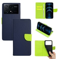 Θήκη Πορτοφόλι Sonique Trend Wallet Xiaomi Poco X6 Pro 5G Σκούρο Μπλε / Λαχανί