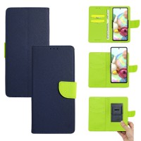 Θήκη Universal Sonique Trend Wallet με Clip έως 5.5" (163mm x 80mm x8mm) Σκούρο Μπλε/Λαχανί
