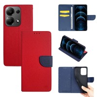 Θήκη Πορτοφόλι Sonique Trend Wallet Xiaomi Redmi Note 13 Pro 4G / Poco M6 Pro 4G / Redmi Note 14S Κόκκινο / Σκούρο Μπλε