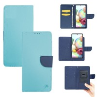 Θήκη Universal Sonique Trend Wallet με Clip έως 6,7" (175mm x 80mm x8mm) Σιελ/Σκούρο Μπλε