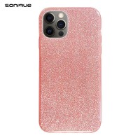 Θήκη Σιλικόνης Sonique Shiny Apple iPhone 12 / iPhone 12 Pro Ροζ