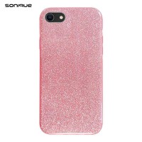 Θήκη Σιλικόνης Sonique Shiny Apple iPhone 7 / iPhone 8 / iPhone SE 2020 / iPhone SE 2022 Ροζ