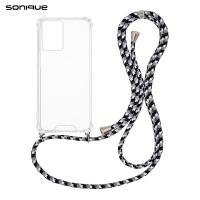 Θήκη Σιλικόνης με Κορδόνι Sonique Armor Clear Xiaomi Xiaomi 13 Lite 5G Rainbow Μαύρο