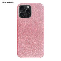 Θήκη Σιλικόνης Sonique Shiny Apple iPhone 15 Pro Max Ροζ