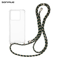 Θήκη Σιλικόνης με Κορδόνι Sonique Armor Clear Xiaomi Xiaomi 14T Pro Rainbow Πράσινο
