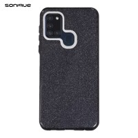 Θήκη Σιλικόνης Sonique Shiny Samsung Galaxy A21s Μαύρο