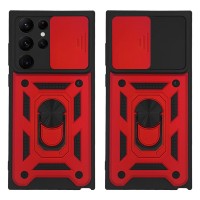 Θήκη Ring Armor CamPro Sonique για Samsung Galaxy S22 Ultra Κόκκινο