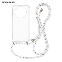 Θήκη Σιλικόνης με Κορδόνι Sonique Armor Clear Realme 12 5G / Realme 12x Rainbow Λευκό