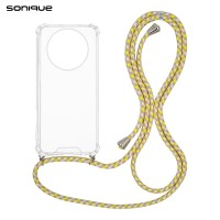 Θήκη Σιλικόνης με Κορδόνι Sonique Armor Clear Realme 12 Plus 5G Rainbow Κίτρινο