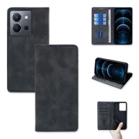 Θήκη Πορτοφόλι Vintage Magnet Wallet Sonique VIVO Y36 4G / VIVO Y36 5G / VIVO Y27 5G / VIVO Y27s Μαύρο
