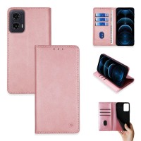 Θήκη Πορτοφόλι Vintage Magnet Wallet Sonique Motorola Moto G35 5G Ροζ Χρυσό