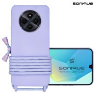 Θήκη Σιλικόνης με Κορδόνι CarryHang Sonique Xiaomi Redmi 14C 4G / Poco C75 4G / Redmi A4 5G Λιλά