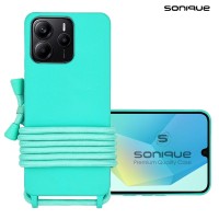 Θήκη Σιλικόνης με Κορδόνι CarryHang Sonique Xiaomi Redmi Note 14 5G Γαλάζιο