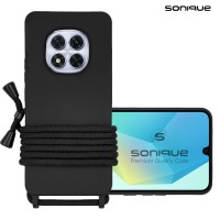Θήκη Σιλικόνης με Κορδόνι CarryHang Sonique Xiaomi Redmi Note 14 Pro 5G / Redmi Note 14 Pro Plus 5G / Poco X7 5G Μαύρο