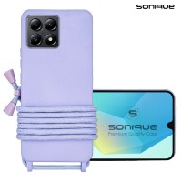 Θήκη Σιλικόνης με Κορδόνι CarryHang Sonique Xiaomi Xiaomi 14T Λιλά