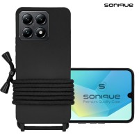 Θήκη Σιλικόνης με Κορδόνι CarryHang Sonique Xiaomi Xiaomi 14T Pro Μαύρο