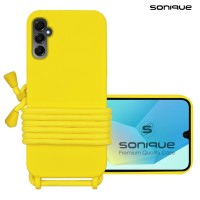 Θήκη Σιλικόνης με Κορδόνι CarryHang Sonique Samsung Galaxy A16 4G / Galaxy A16 5G Κίτρινο