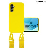 Θήκη Σιλικόνης με Strap CarryHang Sonique Samsung Galaxy A16 4G / Galaxy A16 5G Κίτρινο