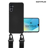 Θήκη Σιλικόνης με Strap CarryHang Sonique Samsung Galaxy A16 4G / Galaxy A16 5G Μαύρο