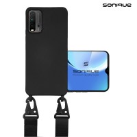 Θήκη Σιλικόνης με Strap CarryHang Sonique Xiaomi Poco M3 / Redmi 9T Μαύρο