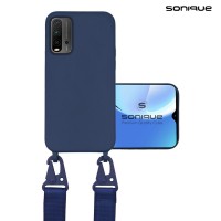 Θήκη Σιλικόνης με Strap CarryHang Sonique Xiaomi Poco M3 / Redmi 9T Μπλε Σκούρο
