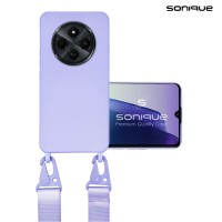 Θήκη Σιλικόνης με Strap CarryHang Sonique Xiaomi Redmi 14C 4G / Poco C75 4G / Redmi A4 5G Λιλά